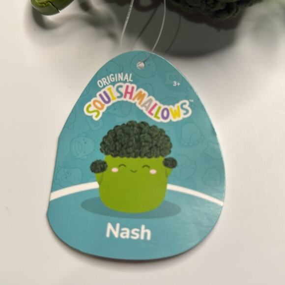 NWT Nash the Broccoli Squishmallow Clip HTF 3.5” - Picture 3 of 3